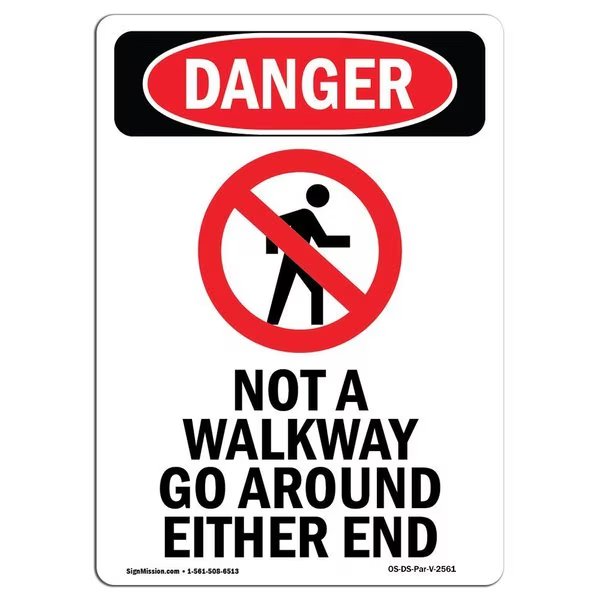 Safety Sign, OSHA Danger, 10